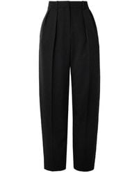The Row - Corby Pleated Wool Tailored Trousers - Lyst