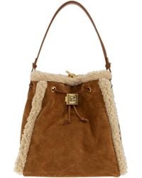 Balmain - Logo Plaque Drawstring Backpack - Lyst
