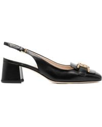 Tod's - Kate Logo Plaque Slingback Pumps - Lyst