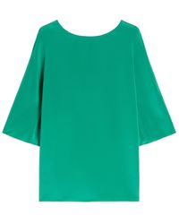 Max Mara - Pianoforte Gattini Short-Sleeved Satin Top - Lyst
