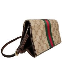 Gucci - Small Pouch With Strap And Web - Lyst
