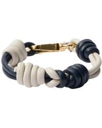 Prada - Braided Nappa Leather Bracelet - Lyst