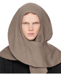 Homme Plissé Issey Miyake - Taupe Cashmere Winter Gear Scarf - Lyst
