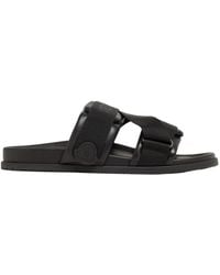 Moncler - Mon Summer Nappa Leather Slides - Lyst