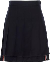 Thom Browne - Pleated Mini Skirt - Lyst