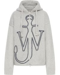 JW Anderson - J. W.Anderson Anchor Embroidery Zipped Hoodie - Lyst
