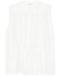 P.A.R.O.S.H. - Sadio Button-Embellished Blouse - Lyst