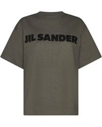 Jil Sander - Logo Printed Crewneck T-Shirt - Lyst