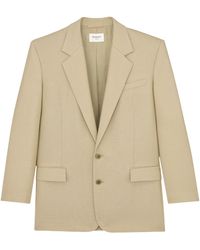 Saint Laurent - Single-Breasted Long-Sleeved Jacket - Lyst