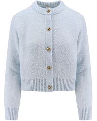 Bottega Veneta - Long Sleeved Crewneck Cardigan - Lyst