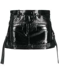 Courreges - Tie-Detail Patent Miniskirt - Lyst