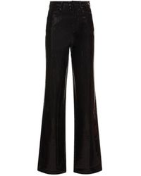 ROTATE BIRGER CHRISTENSEN - Foil-Faced Straight-Leg Casual Pants - Lyst