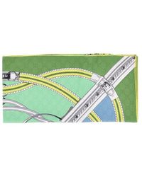 Gucci - Gg Horsebit Print Silk Scarf - Lyst