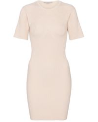 Stella McCartney - Ribbed-Knit Cotton-Blend Minidress - Lyst