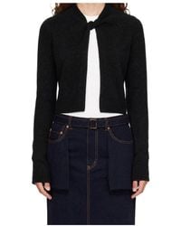 WOOYOUNGMI - Knit Cardigan With Knot Detail - Lyst