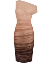 Elisabetta Franchi - Fitted Tulle Dress - Lyst