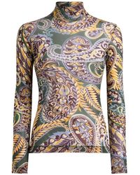 Etro - Paisley Turtleneck Top - Lyst