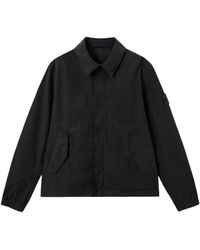 Stone Island - Logo Patch Buttoned Jacket - Lyst
