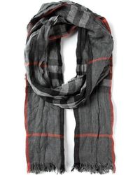 Burberry - Checkered Scarf - Lyst