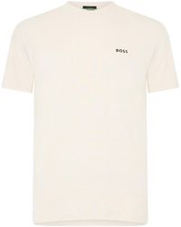 BOSS - Pure Cotton Short-Sleeved T-Shirt - Lyst