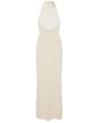 David Koma - Crochet Embellished Turtleneck Gown - Lyst