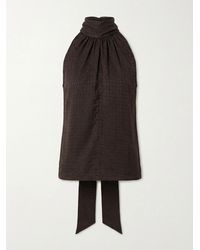 Gucci - Silk Top With Lavallière Neck - Lyst
