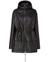 Fendi - Ff Quilted Drawstring Waist Hooded Parka - Lyst