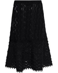 Jil Sander - Decorative Weave Knitted Midi Skirt - Lyst