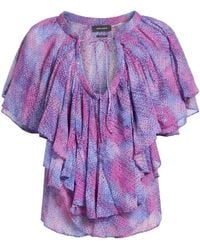 Isabel Marant - Color Blocked Silk Tops - Lyst