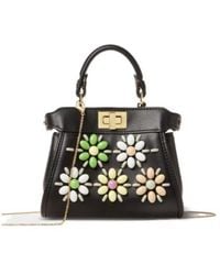 Fendi - Nano Peekaboo Beaded-Flowers Tote Bag - Lyst