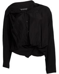 Balenciaga - Solid Color Long-Sleeve Shirt - Lyst