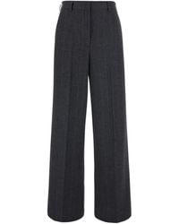 Jucca - High-Waist Pinstripe Pants - Lyst