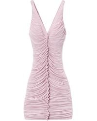 Alexander Wang - Sheer Ruched Tank Minidress - Lyst