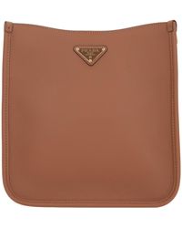 Prada - Triangle-Logo Crossbody Bag - Lyst