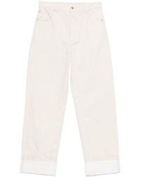 Bottega Veneta - Turned Up Hem Wide Leg Jeans - Lyst