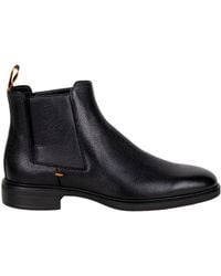 Santoni - Easy Grained Leather Chelsea Boots - Lyst