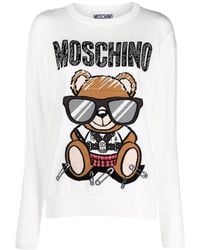 Moschino - Round-Necked Logo Sweater - Lyst