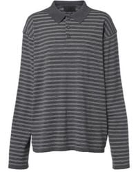 Nili Lotan - Striped Cotton Jersey Polo Shirt - Lyst