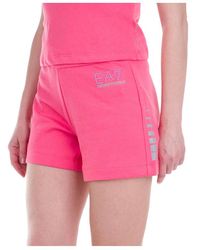 EA7 - Logo Casual Shorts - Lyst