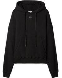 Off-White c/o Virgil Abloh - Logo Printed Drawstring Hoodie - Lyst