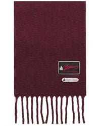 Lanvin - Logo Patch Fringed Edge Scarf - Lyst