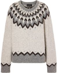 Nili Lotan - Intarsia-Knit Wool And Alpaca Blend Sweater - Lyst