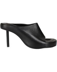 Jacquemus - Geometric Heel Leather Slide Sandals - Lyst