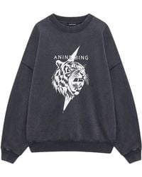 Anine Bing - Miles Tiger-Print Sweatshirt - Lyst