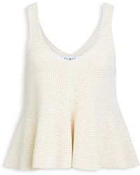 Alaïa - Alaïa Waffle Godets Tank Top - Lyst