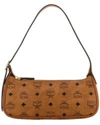 MCM - Aren Logo Printed Shoulder Bag - Lyst