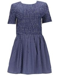 Baum und Pferdgarten - Smocked Check Mini Dress - Lyst