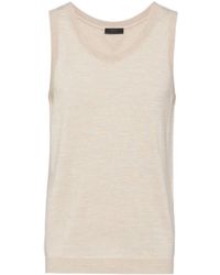 Prada - Sleeveless Knitted Tank Top - Lyst
