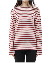 Saint James - Striped Crewneck T-Shirt - Lyst