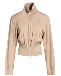 Brunello Cucinelli - Minimalist Solidcolor Metallic Knit Sweater - Lyst